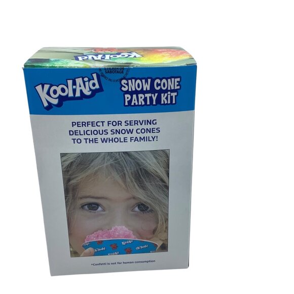 Kool-Aid Snow Cone Party Kit With 18 Cups & Spoon Straws OPEN BOX - Picture 3 of 4